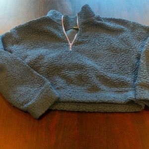 Wild Fable Sherpa-Like Crop Top Sweater